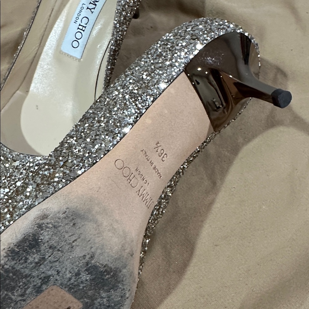 Jimmy Choo Agnes 45, size 36.5, color champagne - Picture 4 of 8